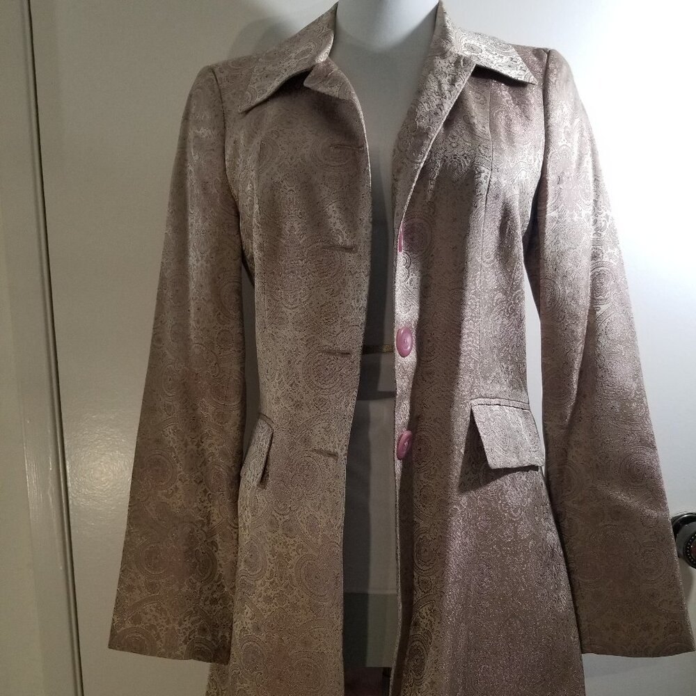 Bebe Long Jacket in lavender color, size S